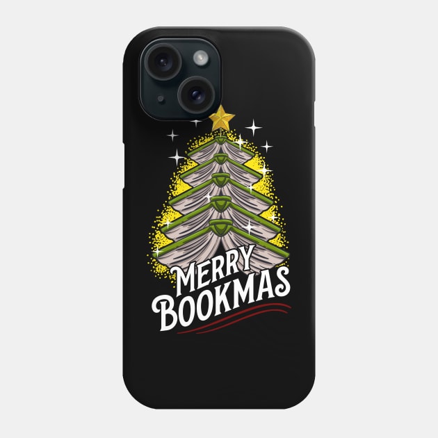 Merry Bookmas. Ugly Christmas Tree. Phone Case by KsuAnn