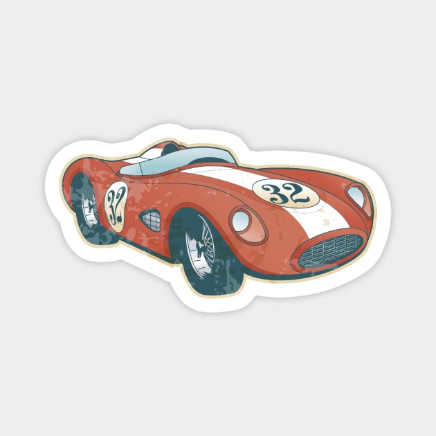 racing team car Magnet by Wintrly