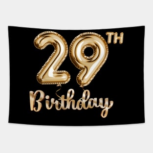 29th Birthday Gifts - Party Balloons Gold Tapestry