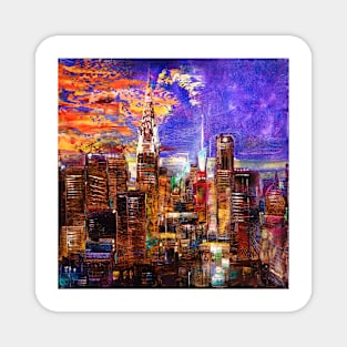 Incredible New York at Night Magnet