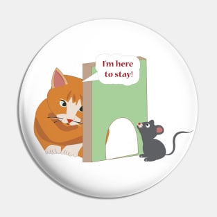 Cat and mouse Pin