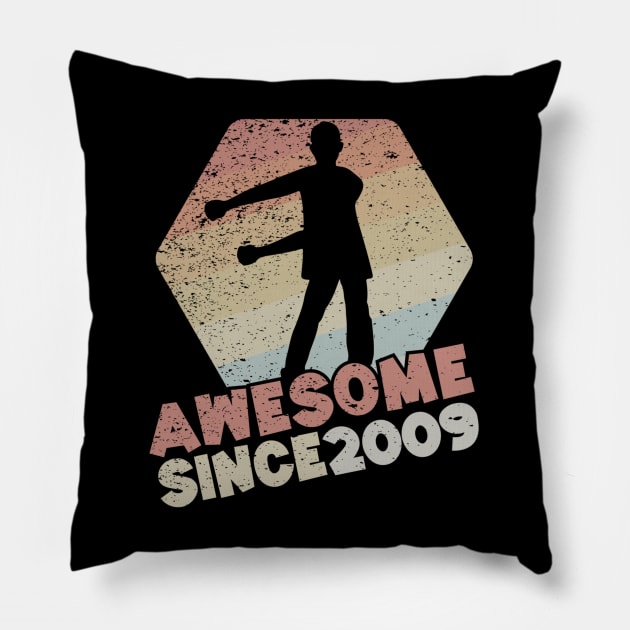 Gift for 11 Year Old birthday boy Awesome Since 2009 Pillow by daylightpombo3