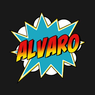 Boys Alvaro Name Superhero Comic Book T-Shirt