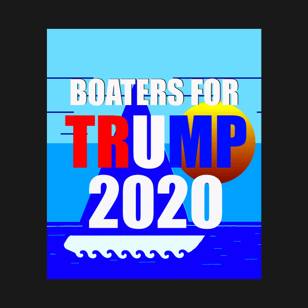 Boaters for Trump 2020 design A by dltphoto