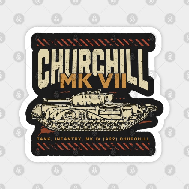 CHURCHILL MK VII | WW2 Tank Magnet by Distant War