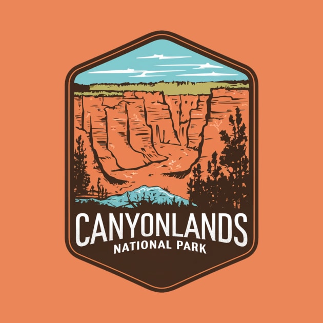 Canyonlands National Park Retro Emblem by Perspektiva