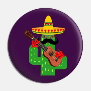 Mexican Cactus with Chili Fingers Pin