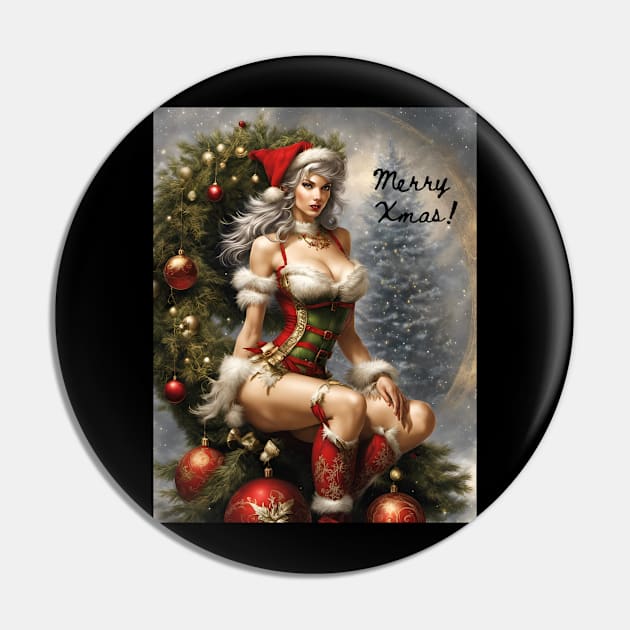 Sexy Christmas Pin by FineArtworld7