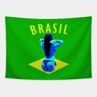 Brasil Bikini Flag Tapestry