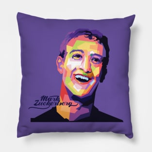 Marck zuckerberg pop art Pillow