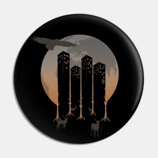 Save The Planet - City Night glow Pin