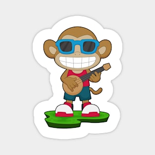 Monkey Musician Guitar Music Magnet