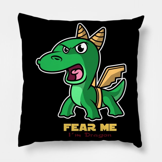 Lizard Dragon Disguise Pillow by CrissWild