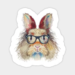 Hipster Hare Magnet