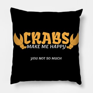 Crab Crabby Joke Beach Sea Sidestepping Pillow