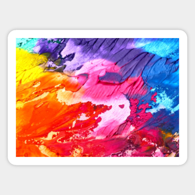 Acrylic Colour Painting Acrylic Painting Sticker Teepublic Au