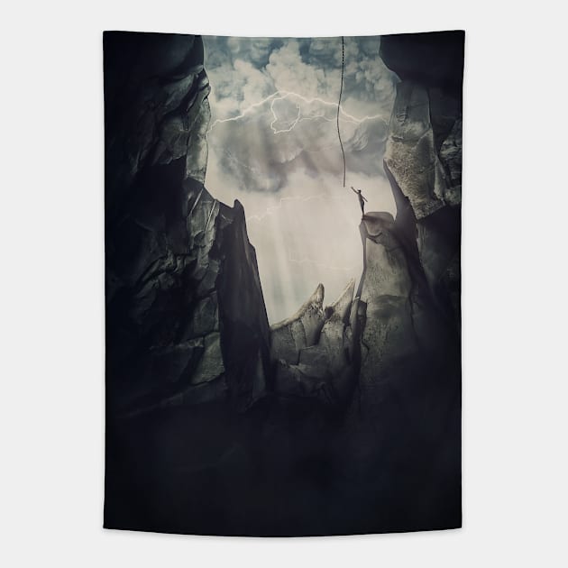 escape from chasm Tapestry by psychoshadow