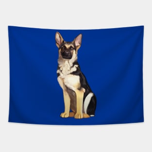 German Shepherd in Portrait Tapestry