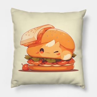 Chibi Burger Kun Super Kawaii Pillow