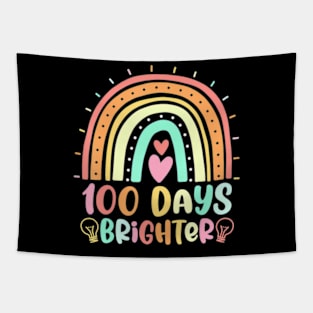 100 Days Rainbow Happy 100Th Day Of School Teacher Tapestry