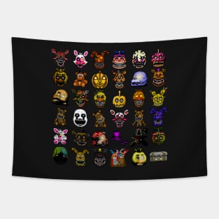 FNAF 4 Pixel art collage Tapestry