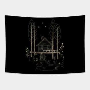 Cottagecore Aesthetic Cabin Cute Vintage Tapestry