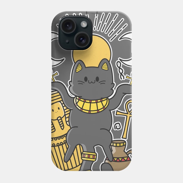 egyptian cat Phone Case by ArtStopCreative