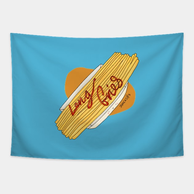 Long Skinny Fries Tapestry by Snacks At 3