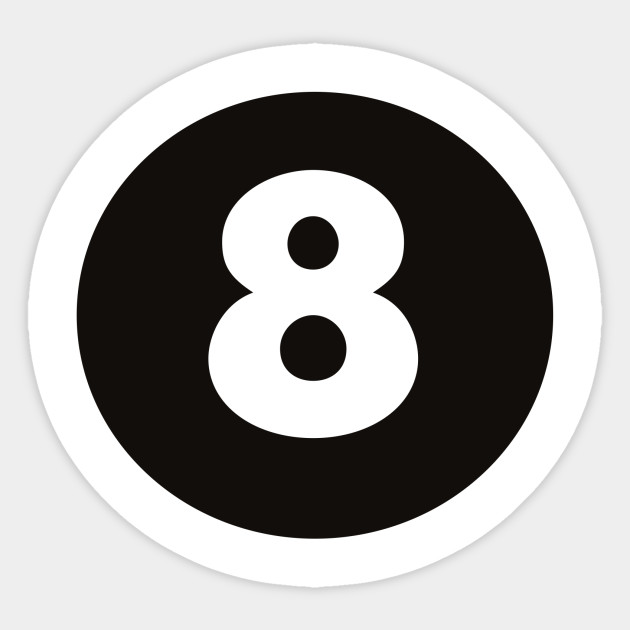 8 Ball 8ball Sticker Teepublic