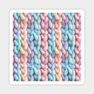 Pastel Knit Waves Magnet