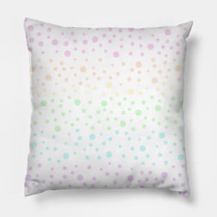 Pastel Rainbow Polka Dots Pillow