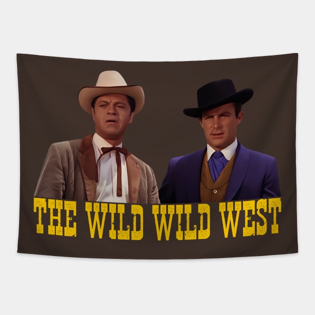 The Wild Wild West - Jim West, Artemus Gordon - 60s Sci Fi Western Tapestry by wildzerouk