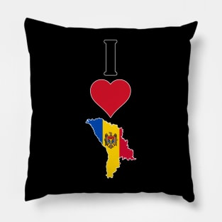 I Heart Moldova I Love Moldovan National Flag Map Vertical Pillow