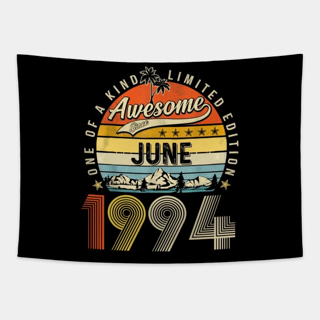 Awesome Since June 1994 Vintage 29th Birthday Tapestry by Centorinoruben.Butterfly