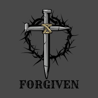 Forgiven -  Cross and Crown of thorns T-Shirt