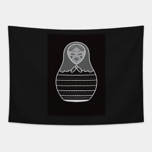 Black & White Russian Doll Tapestry