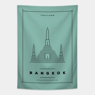 Bangkok Minimal Poster Tapestry