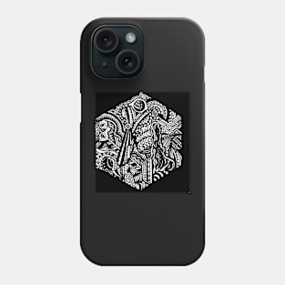 Hexagonal Original Black and White Phone Case