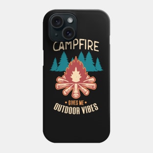 Campfire Outdoor Vibes Camping Hikers Phone Case