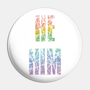 Rainbow he/him pronoun pride Pin