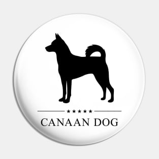 Canaan Dog Black Silhouette Pin