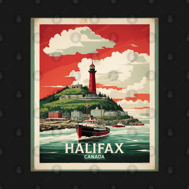 Halifax Nova Scotia Canada Vintage Poster Tourism by TravelersGems