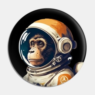 Monkey Astronaut Pin