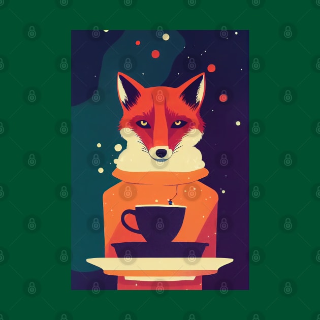 Fox serving coffee by etherElric