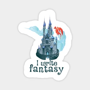 I Write Fantasy (Blue Castle) Magnet