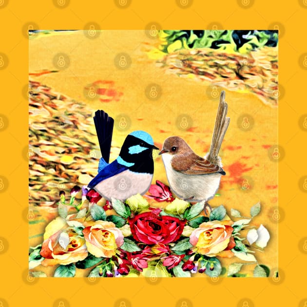 Bird Lovers Fairy Wrens by KC Morcom aka KCM Gems n Bling aka KCM Inspirations