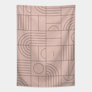 My Favorite Geometric Patterns No.20 - Pale Pink Tapestry