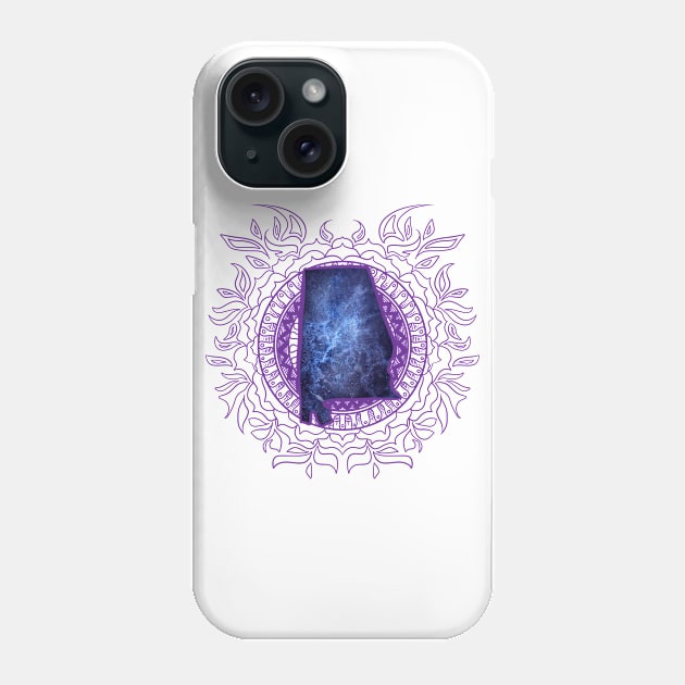 Alabama Mandala Phone Case by Manfish Inc.