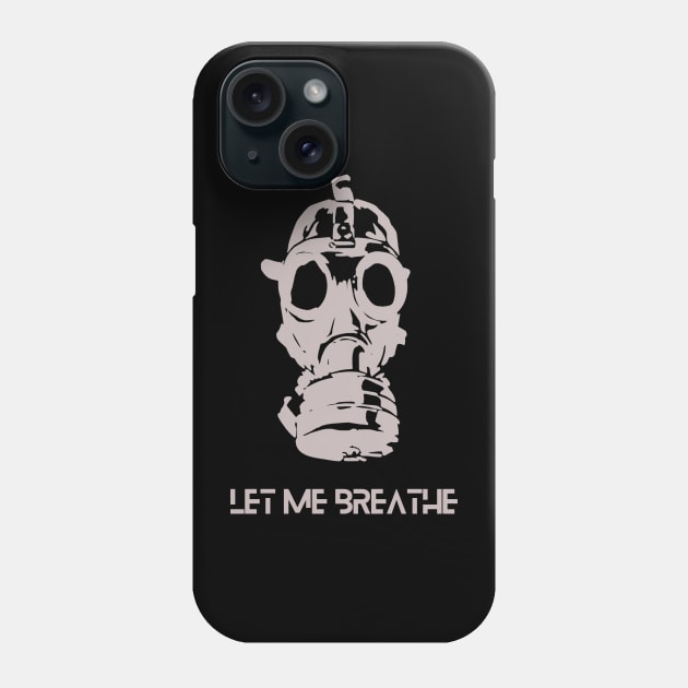 Let me breathe, gasmask future, climate crisis Phone Case by Teessential