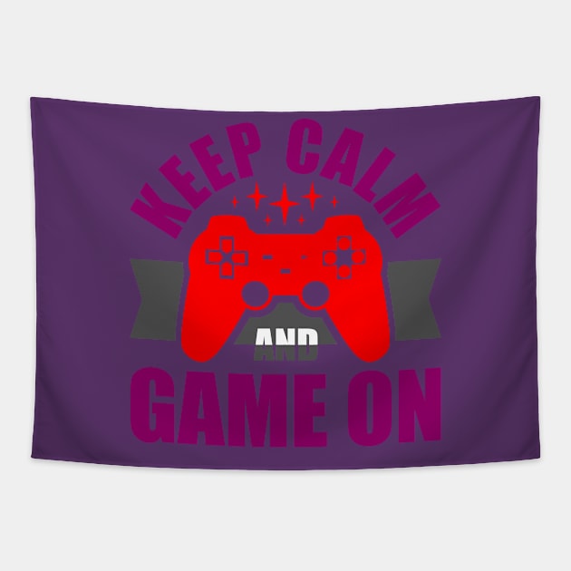 Keep Calm And Game On Tapestry by TeeMallOnline